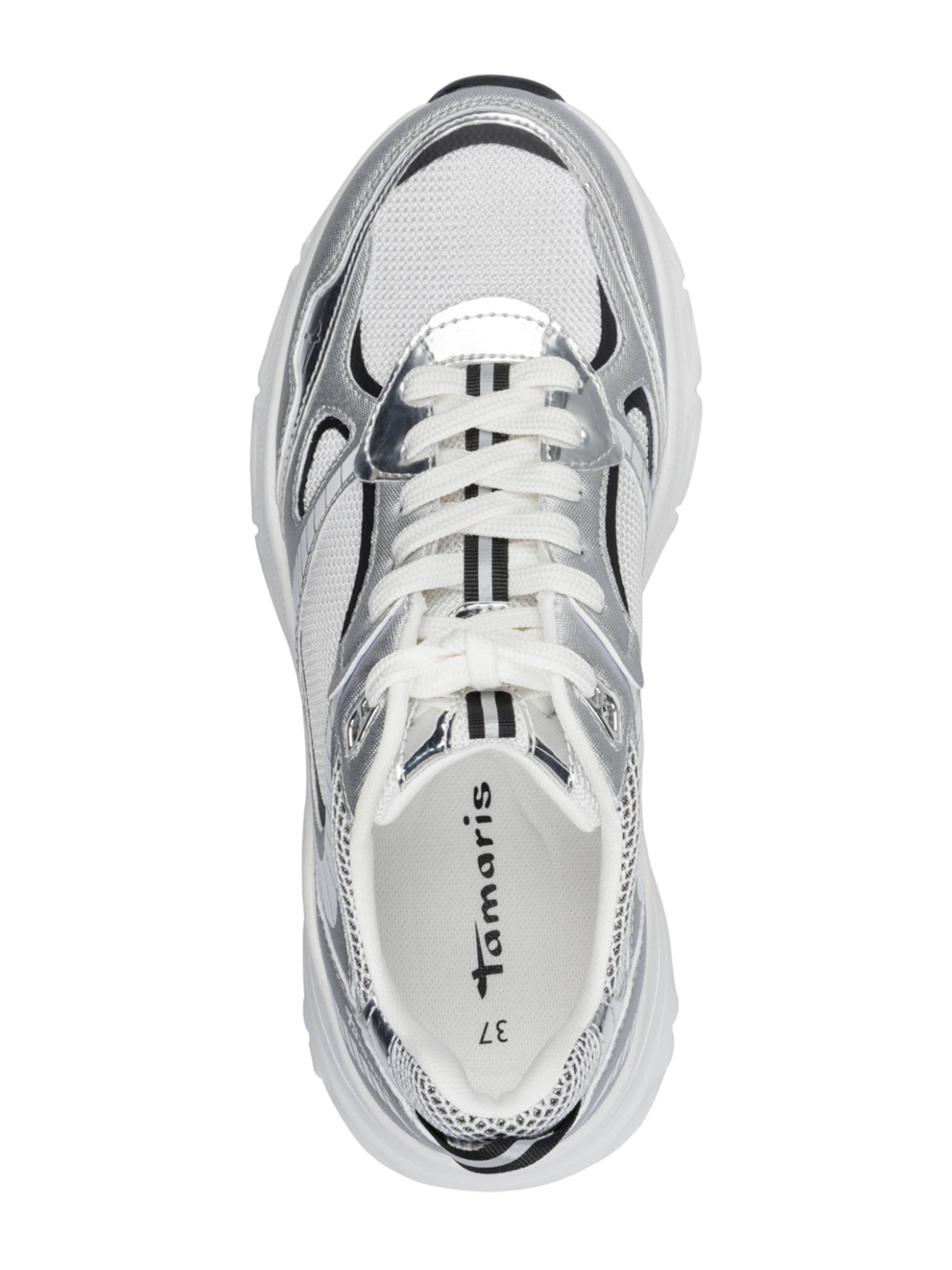 Tamaris Sneakers laag in Zilver