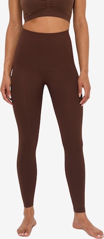 cfab (formerly creamy fabrics) Shapinghose 'Seamless Shaping Leggings' in Braun: Vorderseite