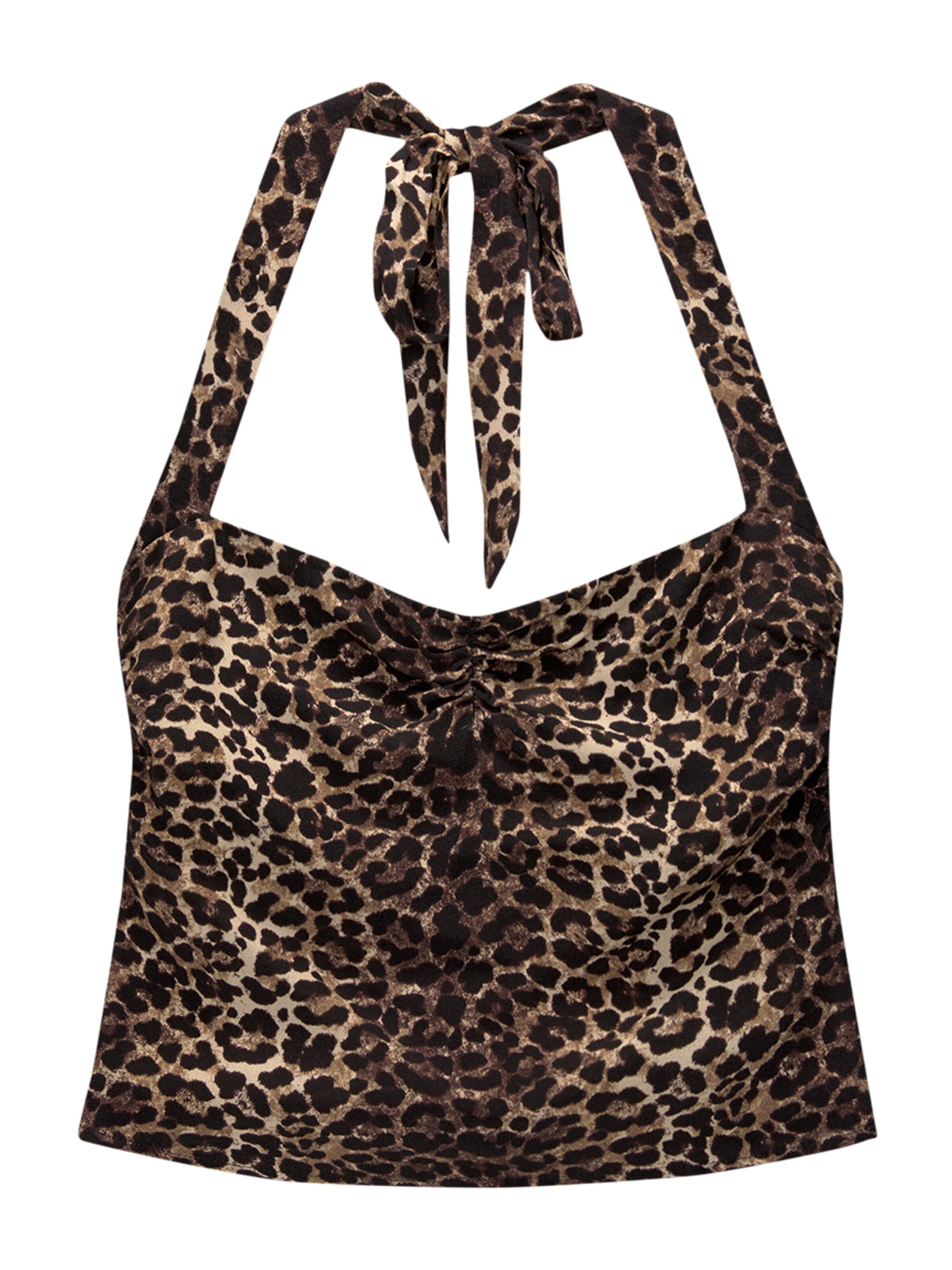 Pull&Bear Top - Hnedá: predná strana