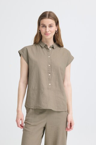 ICHI Blouse 'IHLINNO' in Beige: front