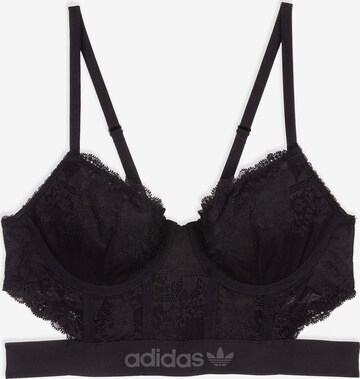 ADIDAS ORIGINALS Bralette Bra ' Adi Lace ' in Black: front