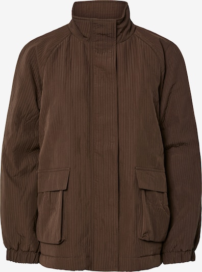 Demisezoninė striukė 'PCJADE' iš PIECES, spalva – šokolado spalva / tamsiai ruda, Prekių apžvalga
