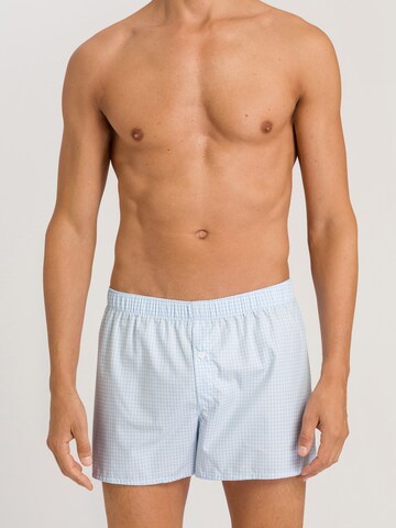 Hanro Boxershorts ' Fancy Woven ' in Blau: predná strana