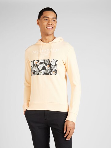 JACK & JONES Sweatshirt 'CHILL' in Orange: front