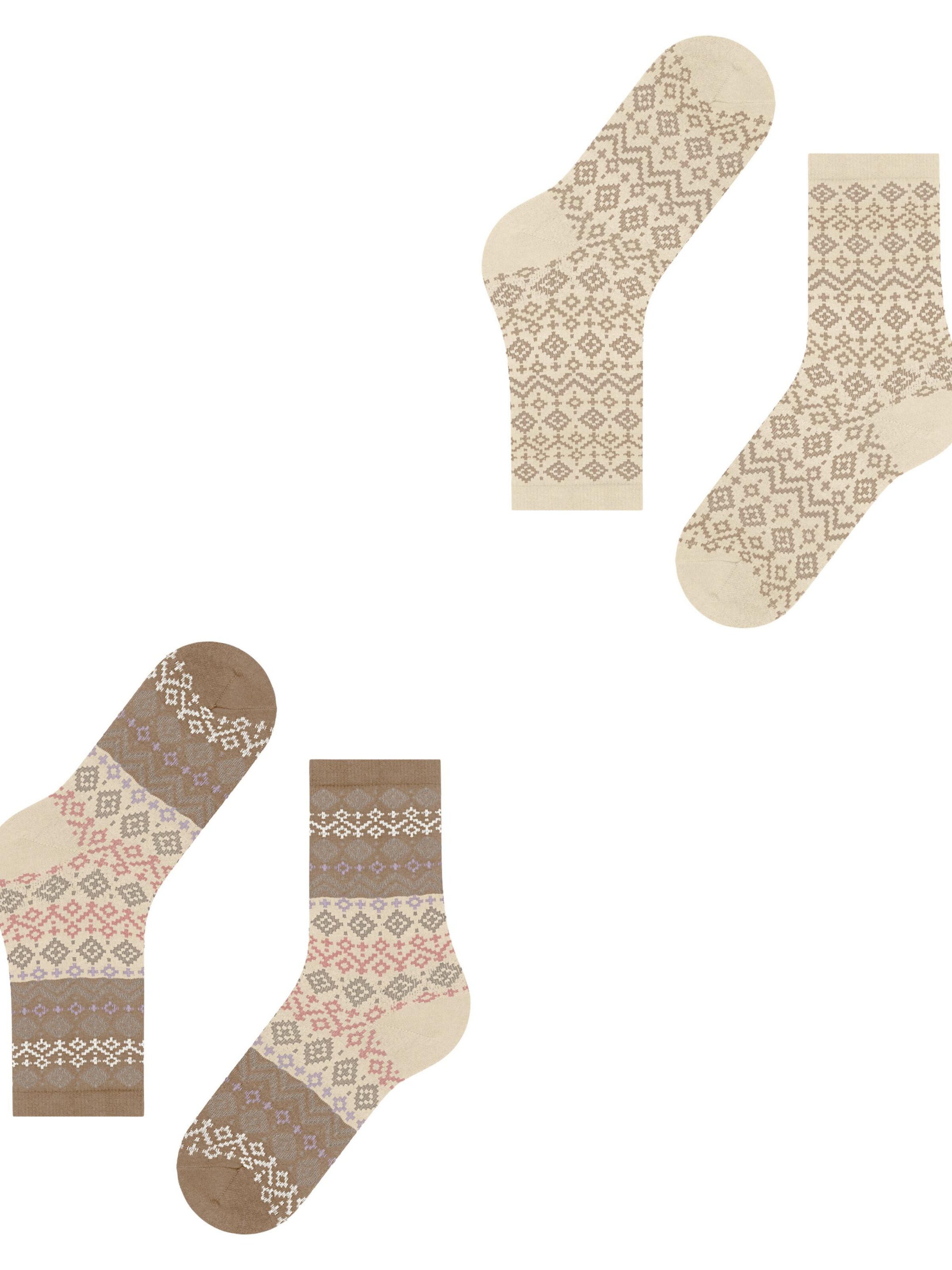 ESPRIT Socken 'Fair Isle  2-Pack'‌‌‌‌‌‌ in Mischfarben