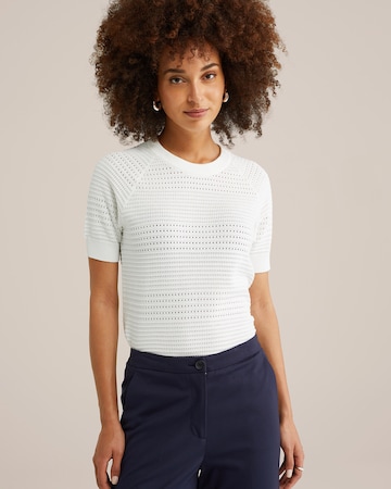 Pull-over WE Fashion en blanc : devant