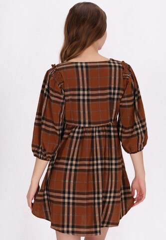 MYMO Jurk in Bruin