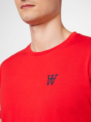 WOOD WOOD Shirt 'Ace' in Rood