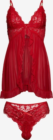 Orchibelle Negligee 'Luna' in Red: front