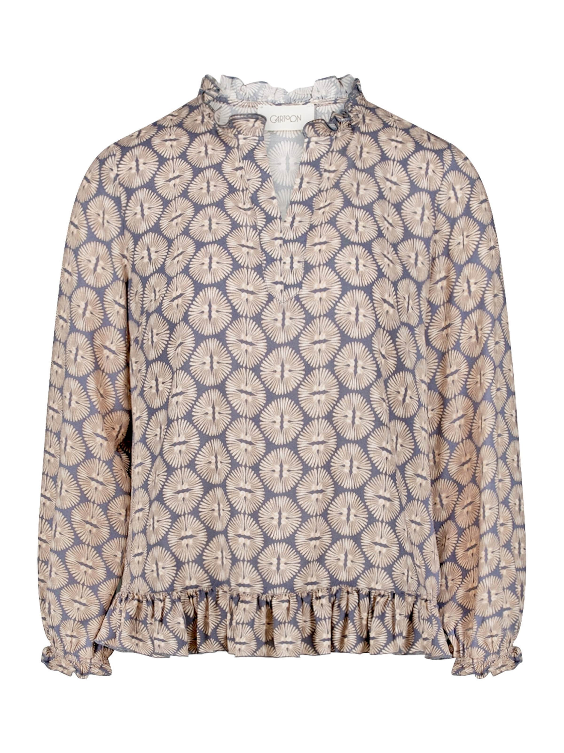 Cartoon Blouse in Blue: front