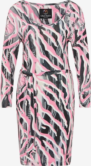 Carlo Colucci Kleid 'De Armas' in grau / hellpink / schwarz / weiß, Produktansicht