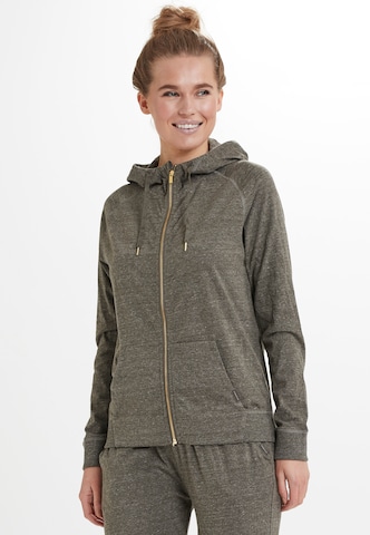 Athlecia Athletic Zip-Up Hoodie 'CHESTINE' in Green: front
