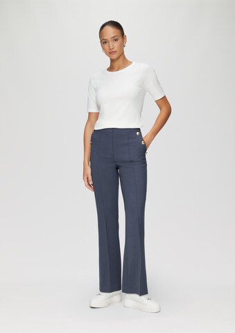 évasé Pantalon à plis s.Oliver en bleu : devant