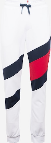 Tommy Hilfiger Sport Tapered Παντελόνι σε λευκό: μπροστά