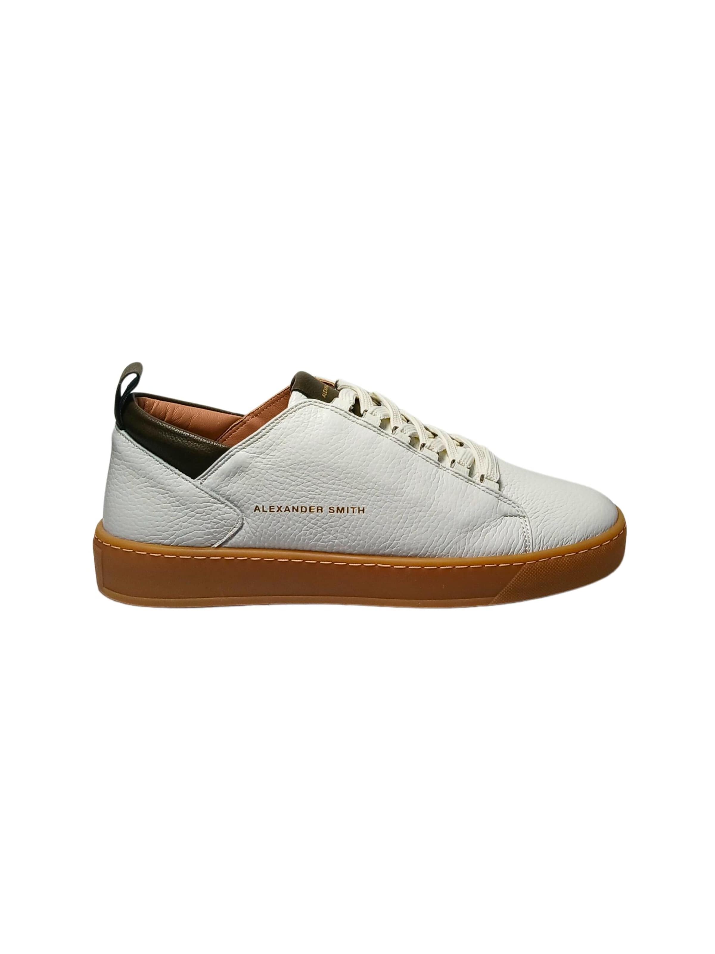 Alexander Smith Platform trainers in White: front