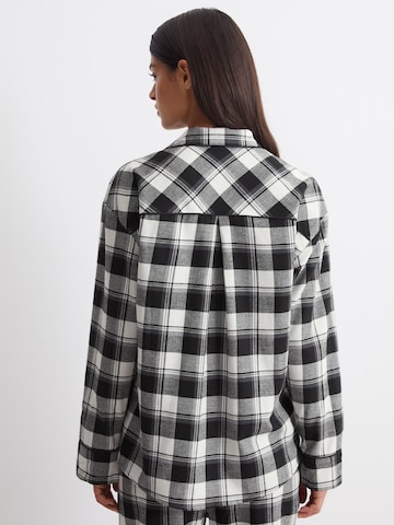 Marc O'Polo Slaapshirt ' Cozy Flanell ' in Zwart