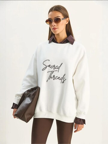 Bianco Lucci Sweatshirt in White