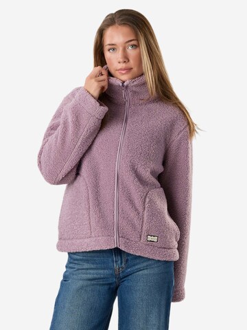 Denim Factory Fleece jas 'Denver' in Lila: voorkant