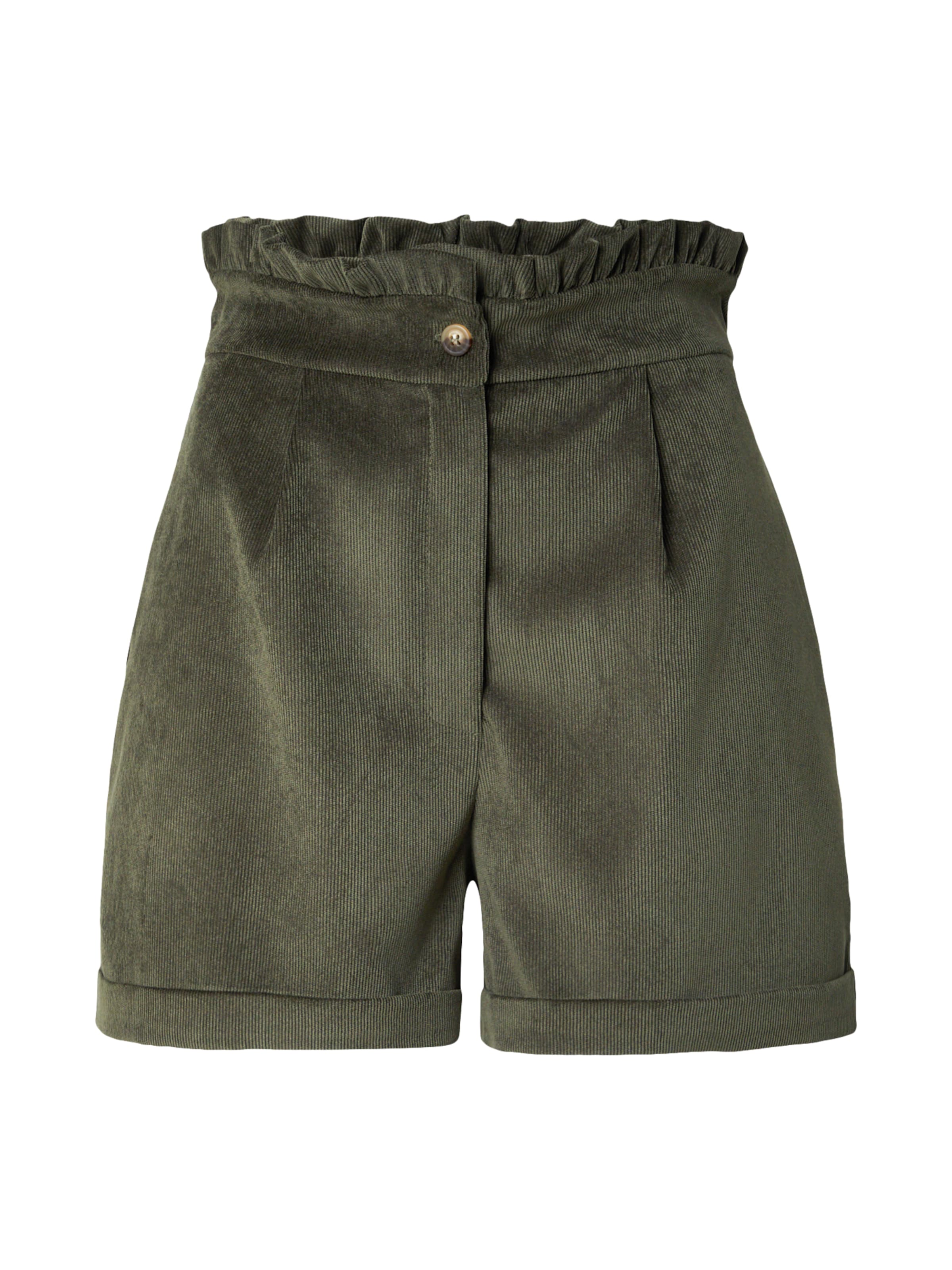 žalia ABOUT YOU Standartinis Klostuotos kelnės 'Henrike': priekis