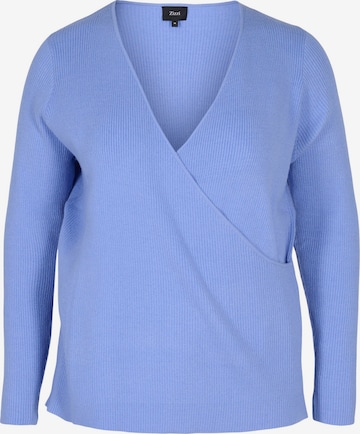 Zizzi Sweater 'MELLIE' in Blue: front