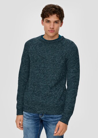 QS Pullover i blå: forside