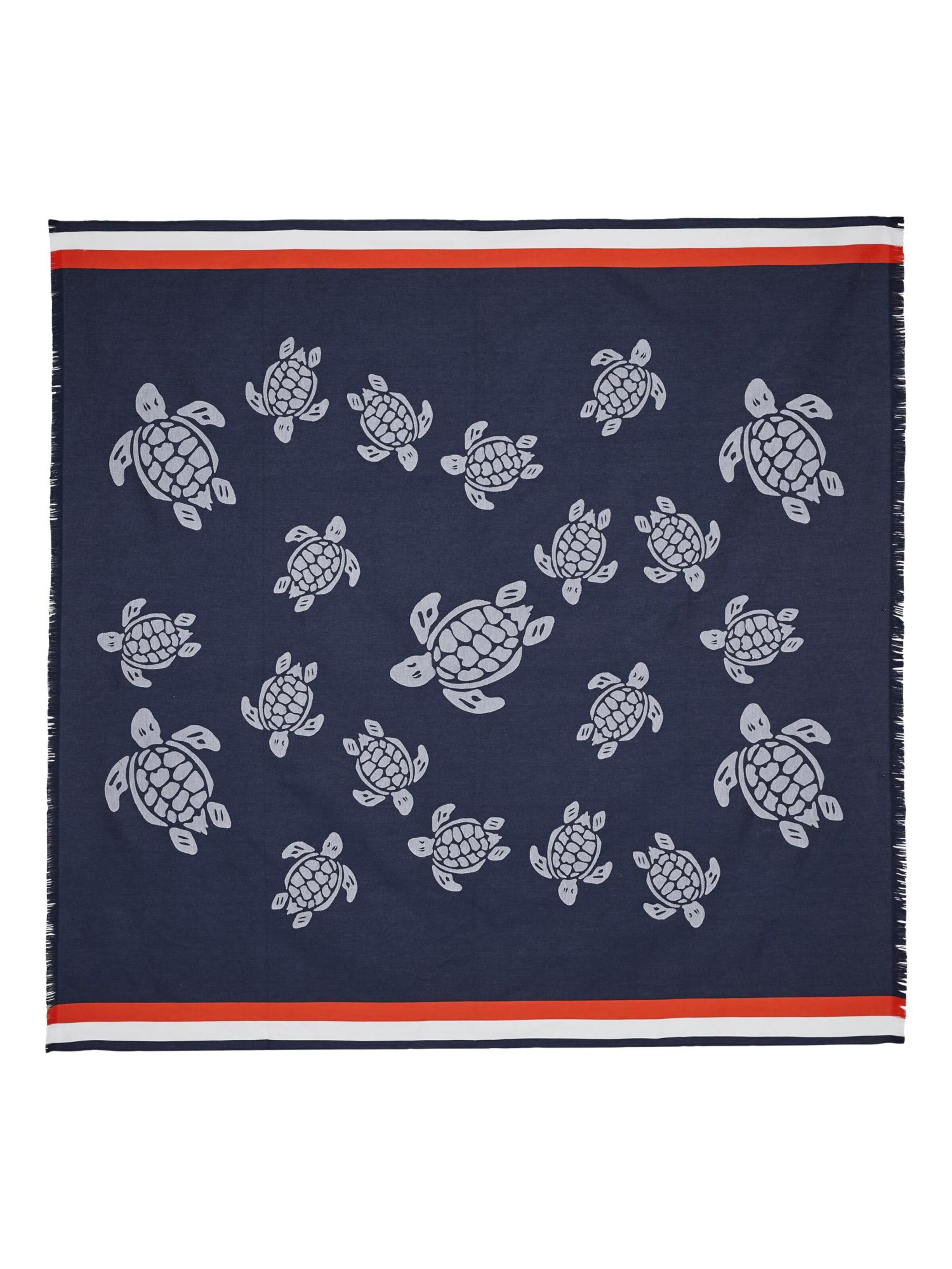 Vilebrequin Handdoek in Blauw: voorkant