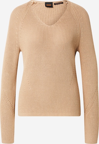 BOSS Neulepaita 'Fardellina' värissä ruskea: etupuoli