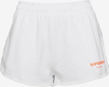 Superdry Workout Pants in White: front