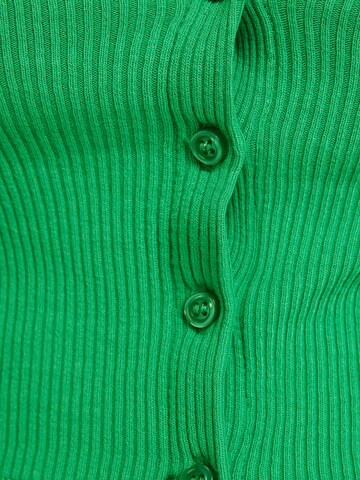 Bershka Knit Cardigan in Green