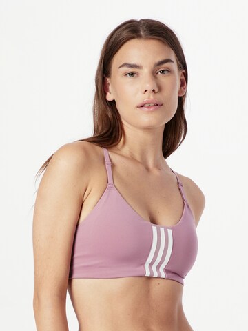 ADIDAS PERFORMANCE Bustier Sport bh 'Aeroimpact Light-Support' in Roze: voorkant