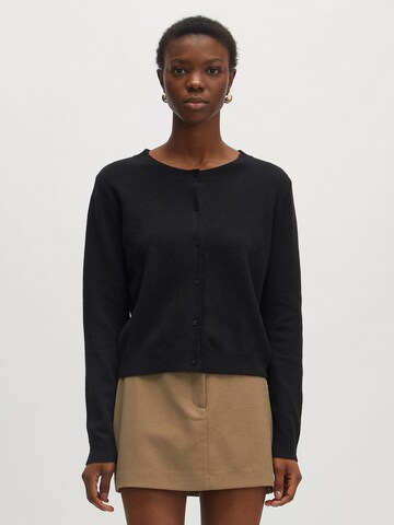 EDITED Knit Cardigan 'Ubalda' in Black: front