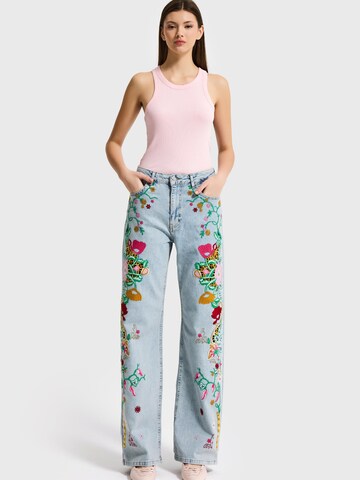 IT'S BASIC Regular Jeans 'STRAIGHT LOW RISE  JEANS' in Blauw