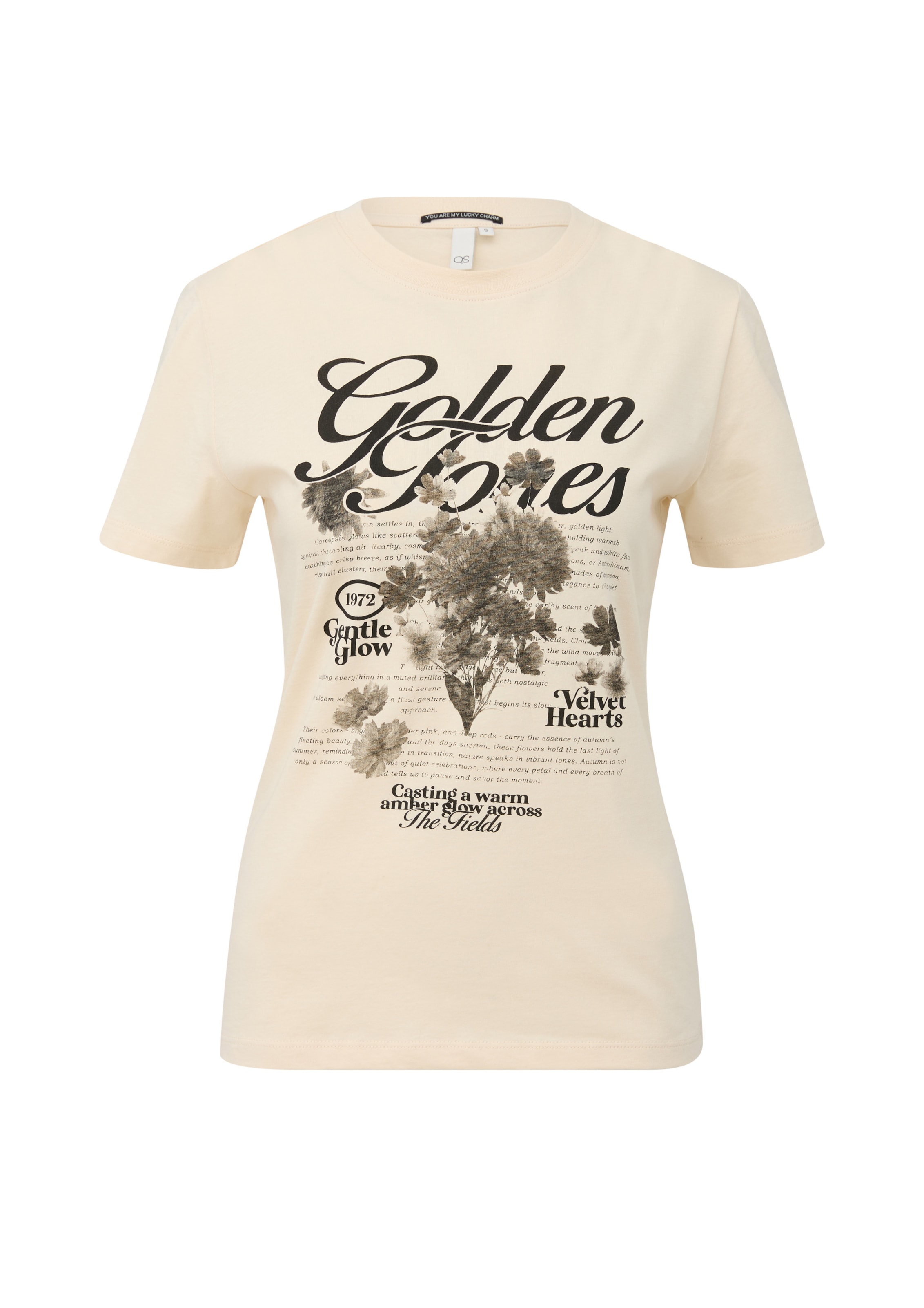 QS T-Shirt in Beige: Vorderseite