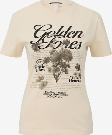 QS T-Shirt in Beige: Vorderseite