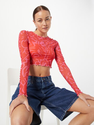 Monki Shirt in Rood: voorkant