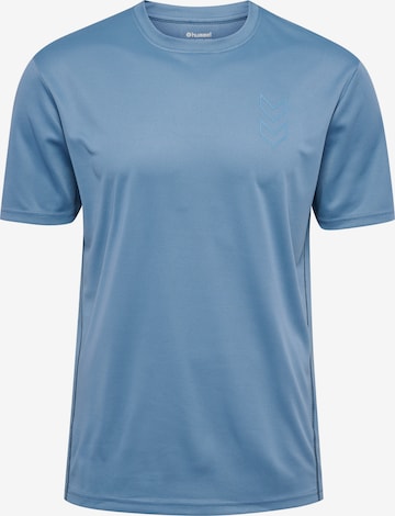 T-Shirt fonctionnel Hummel en bleu : devant