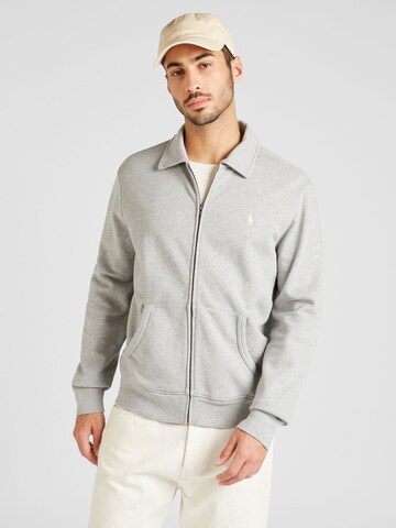 Polo Ralph Lauren Zip-Up Hoodie in Grey: front