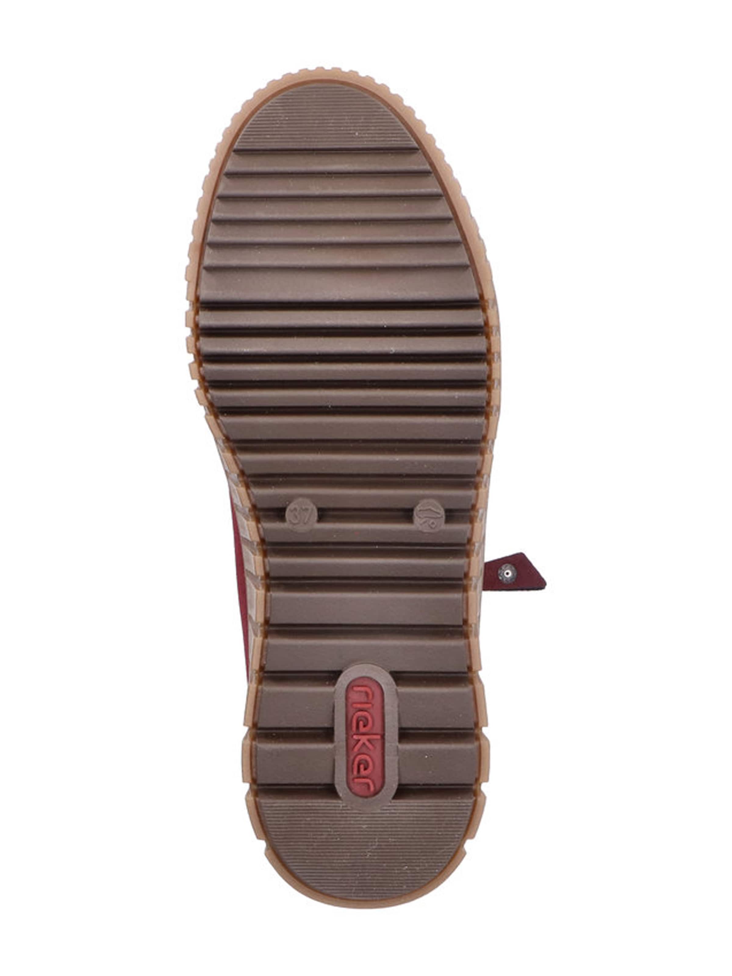 Rieker Šněrovací kozačky – červená