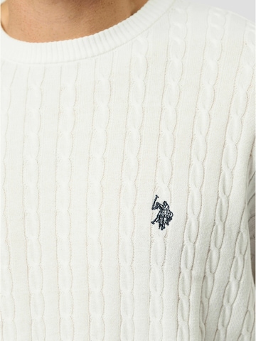 U.S. POLO ASSN. Trui 'Mads' in Wit