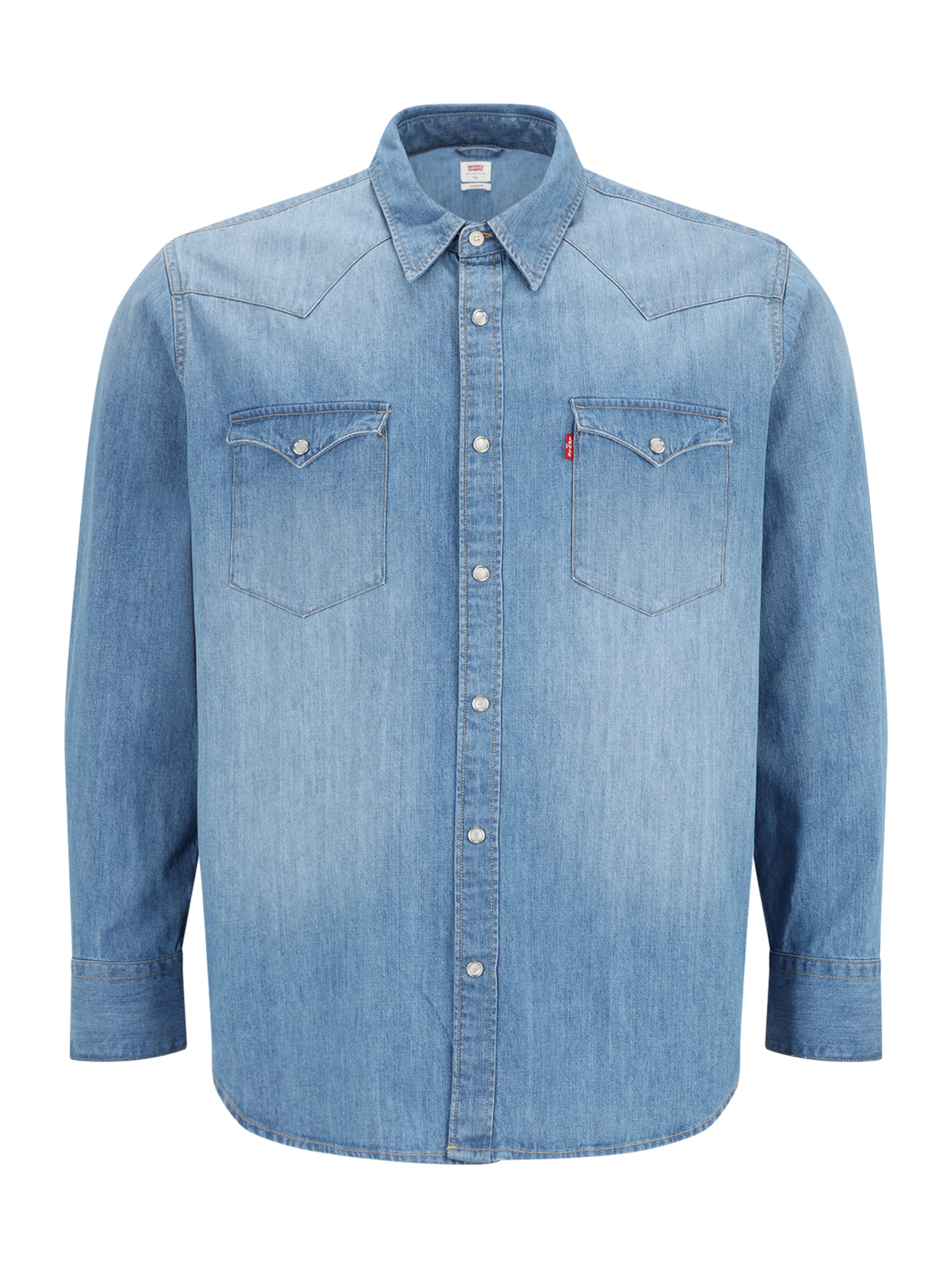 Levi's® Big & Tall Tavaline suurus Triiksärk 'Barstow Western Shirt ', värv sinine: eest vaates