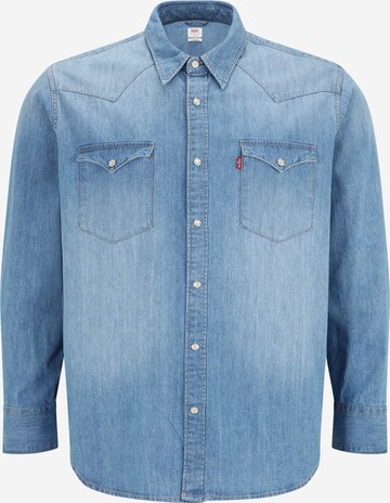 Levi's® Big & Tall Regular Fit Skjorte 'Big Barstow Western' i blå: forside