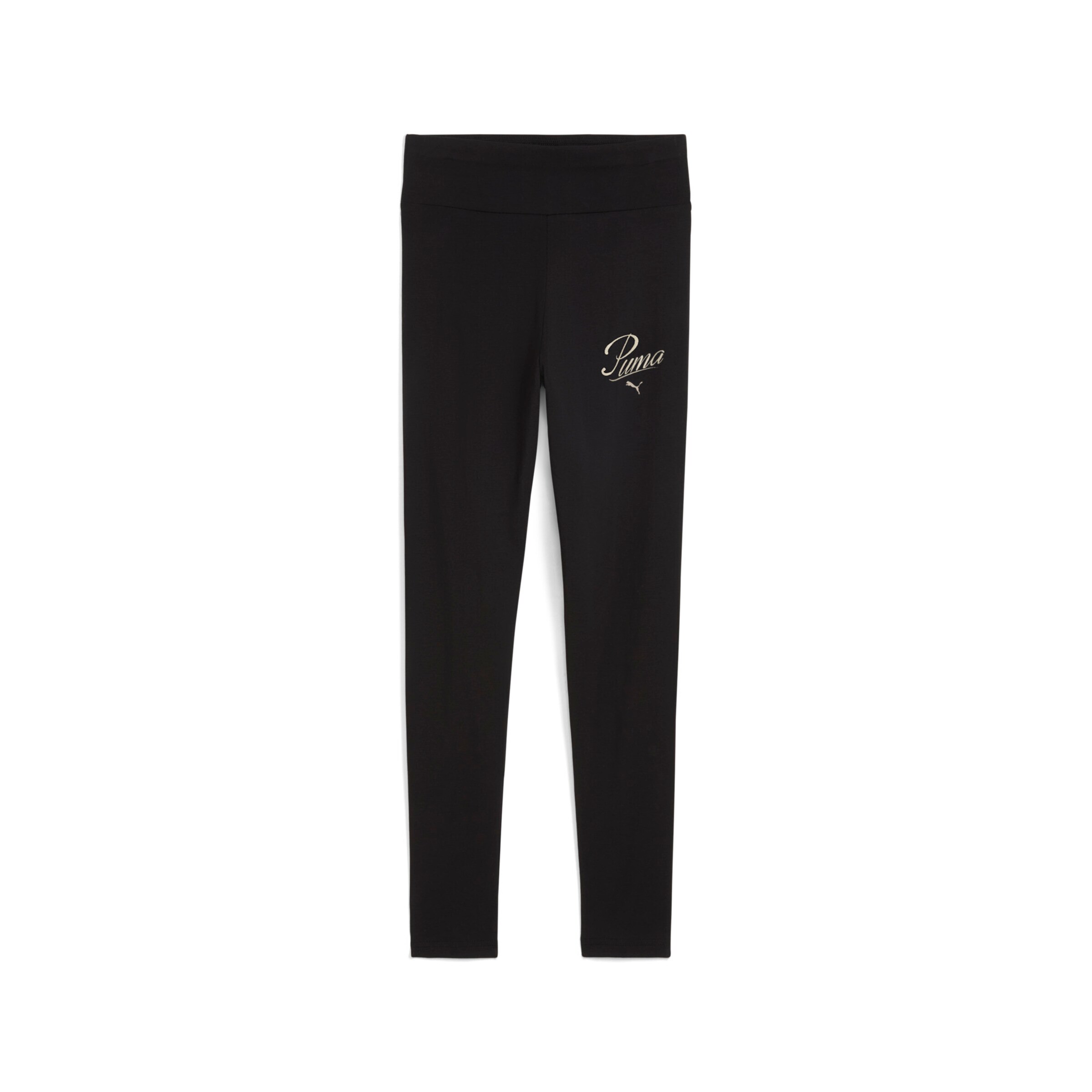 PUMA Skinny Leggings in Black: front