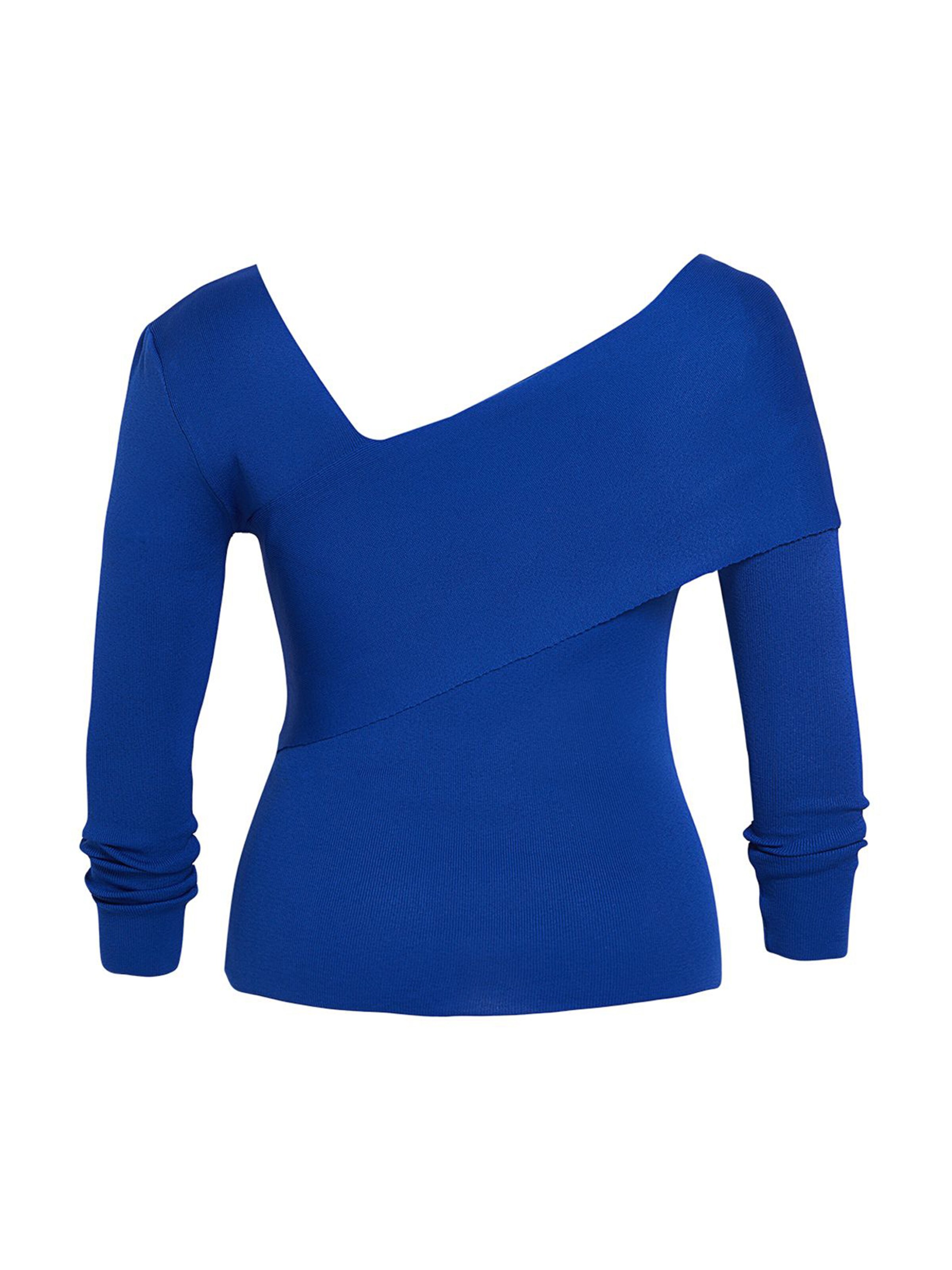 Trendyol Curve Пуловер в синьо