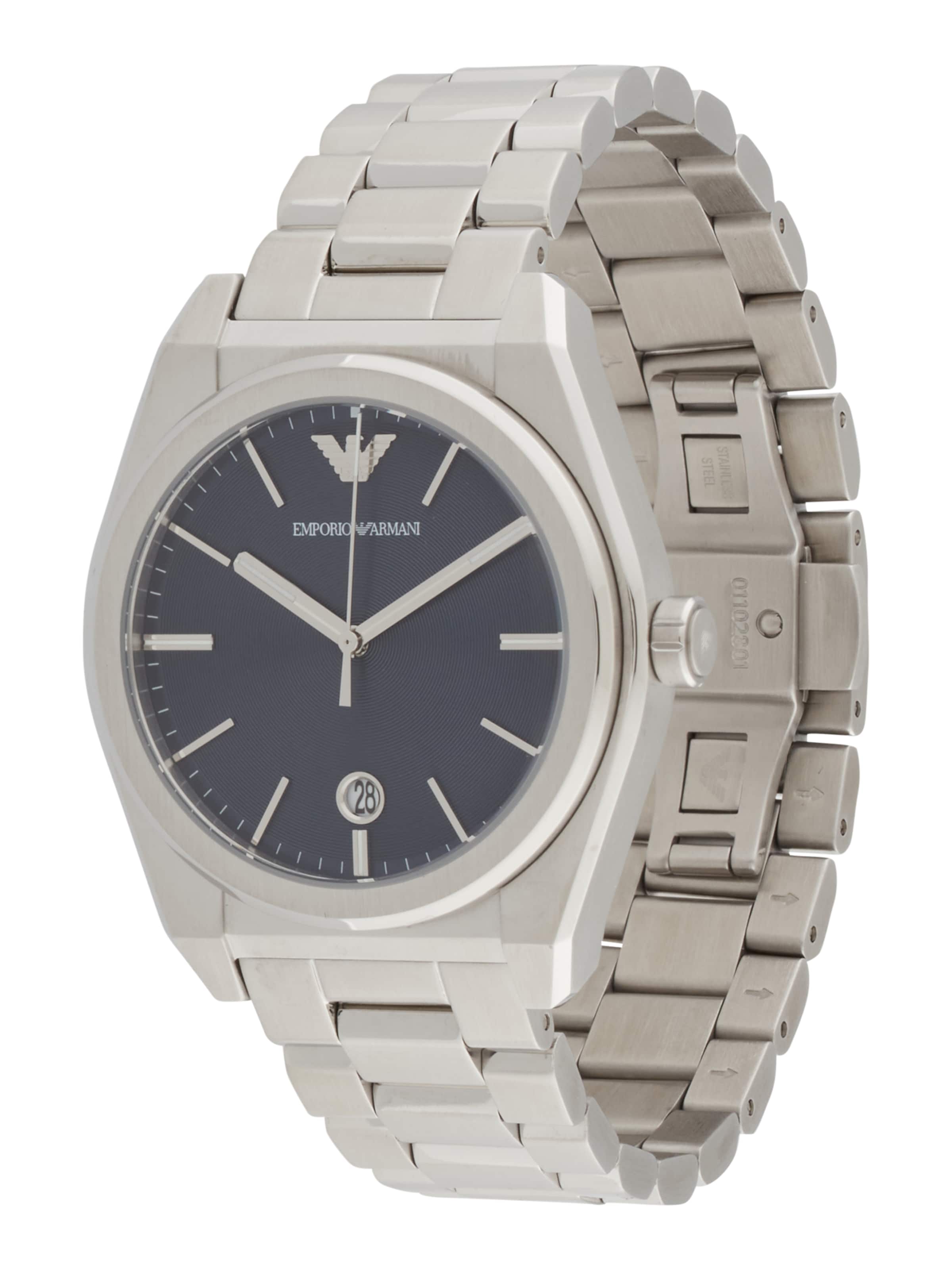 Emporio Armani Аналоговые часы в Серебристый: спереди