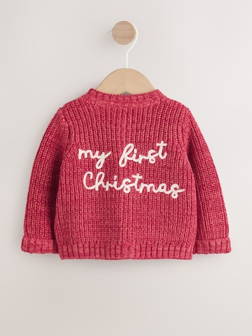 Next - Cárdigan 'My First Christmas' en rojo