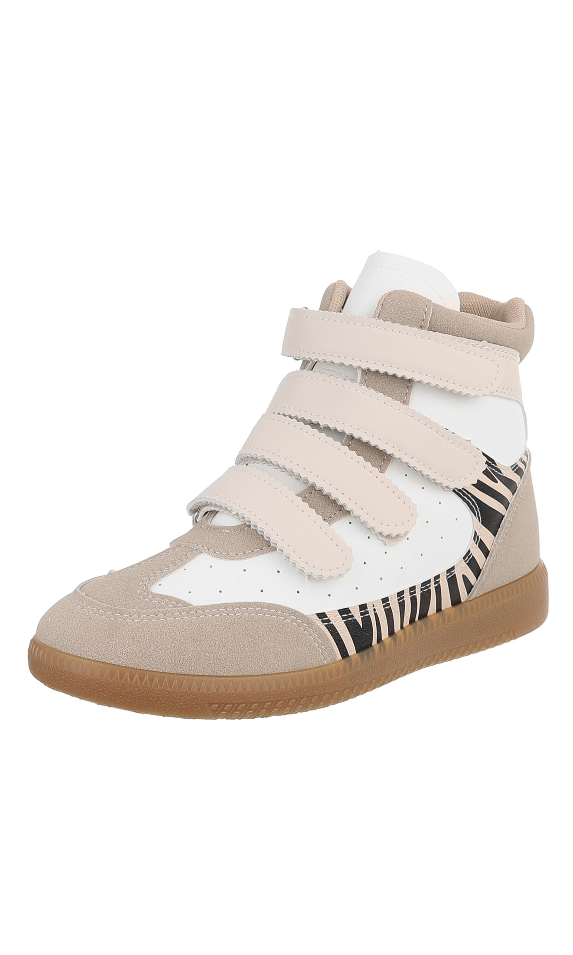 Ital-Design High-Top Sneakers in Beige: front