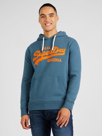 SuperdrySweater majica 'Soda' - plava boja: prednji dio