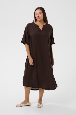 KAFFE CURVE Kleid 'KCmille' in Braun: Vorderseite