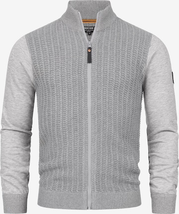 Vestes en maille 'Cason' INDICODE JEANS en gris : devant