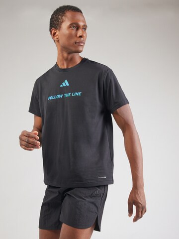 ADIDAS PERFORMANCE Performance Shirt 'FLW THE LINE' in Black: front